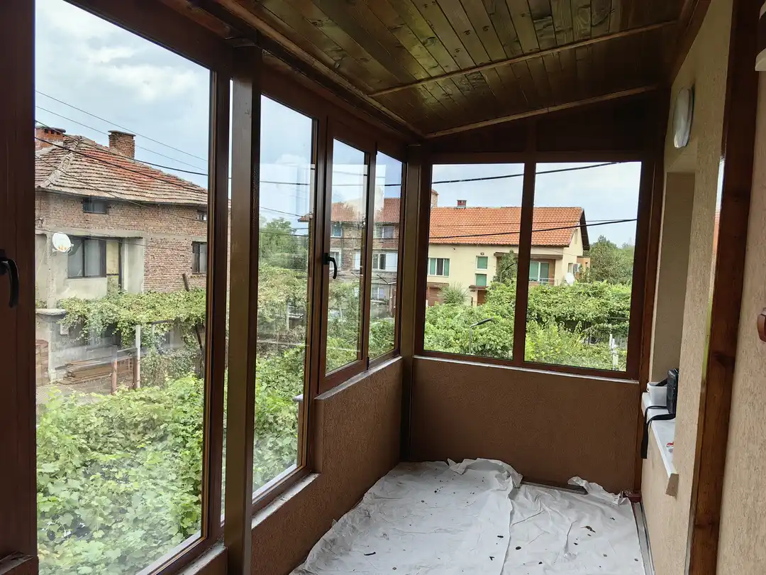 Стамболийски, Обект 11, Усвояване на тераса, Оформяне с первази, Термоалуминий, Троен ст-ет, ПВЦ Дистанционери — снимка 9