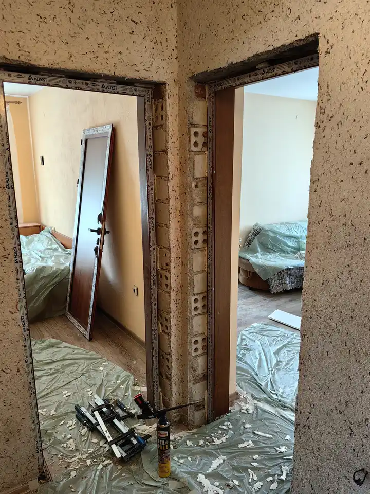 Стамболийски, Обект 32, Подмяна вътрешни врати, Обръщане с первази — снимка 24
